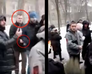 Появилось видео как Левченко пытался сжечь заживо сотрудников коммунальных служб