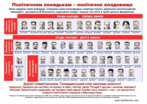 Політичним покидькам – політичне кладовище